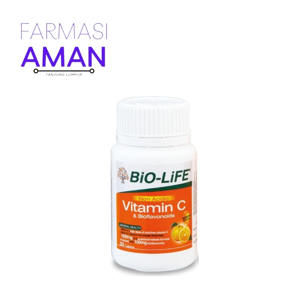 BioLife Non Acidic Vitamin C & Bioflavonoids 30's Shopee Malaysia
