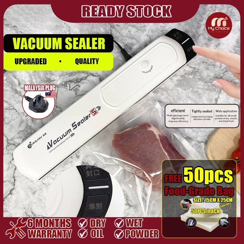 Free 50pcs Bag UPGRADED Vacuum Sealer Mesin Pengedap Vakum Commercial ...