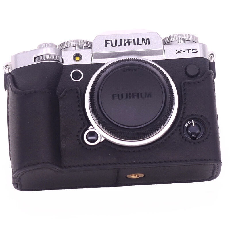 Genuine Leather Fuji XT5 Camera Bag Case Half Body Handmade Bag For Fujifilm  XT5