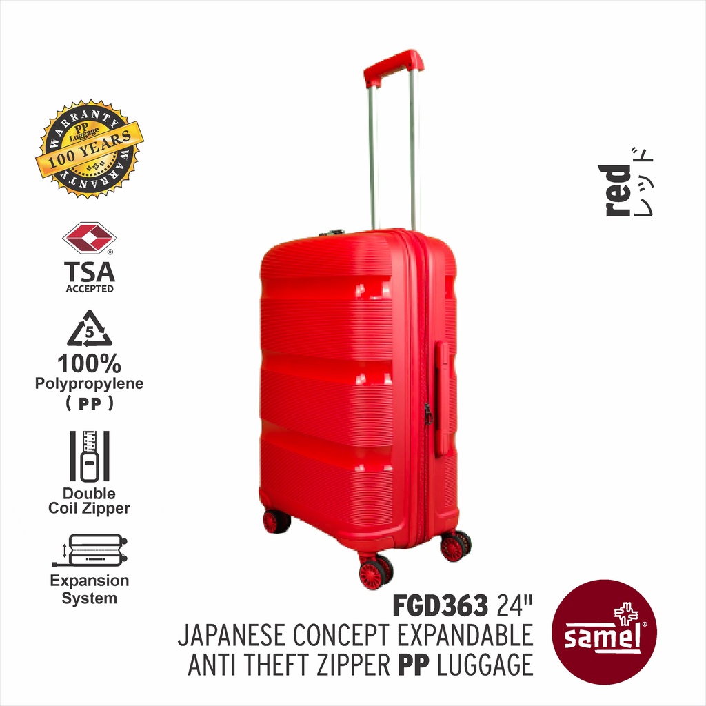 Samel FGD363 Japaneses Concept Expandable Anti Theft Zipper Luggage (24