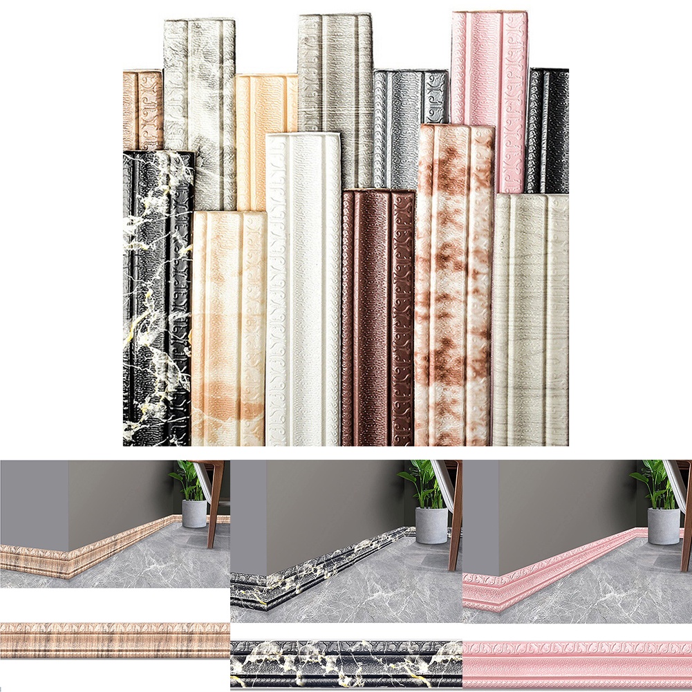 2.3m*5cmWall Stickers Line 3D Foam Self Adhesive Wall Edge Strip