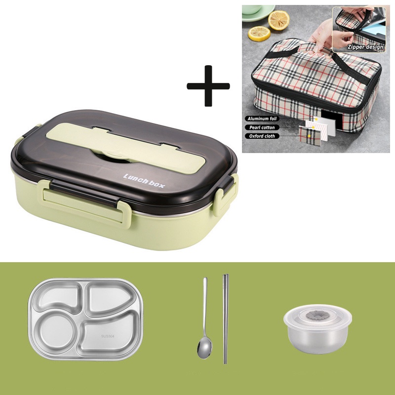 TIPTOP 1500ml 304 Stainless Steel Bento Lunch Box Large Capacity Food ...