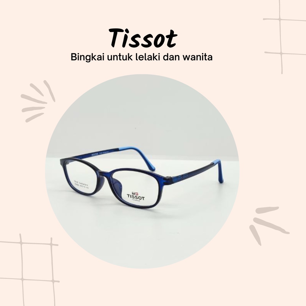 Tissot Eyewear Plastic Eyeglass Frames Bingkai Cermin Mata Spek