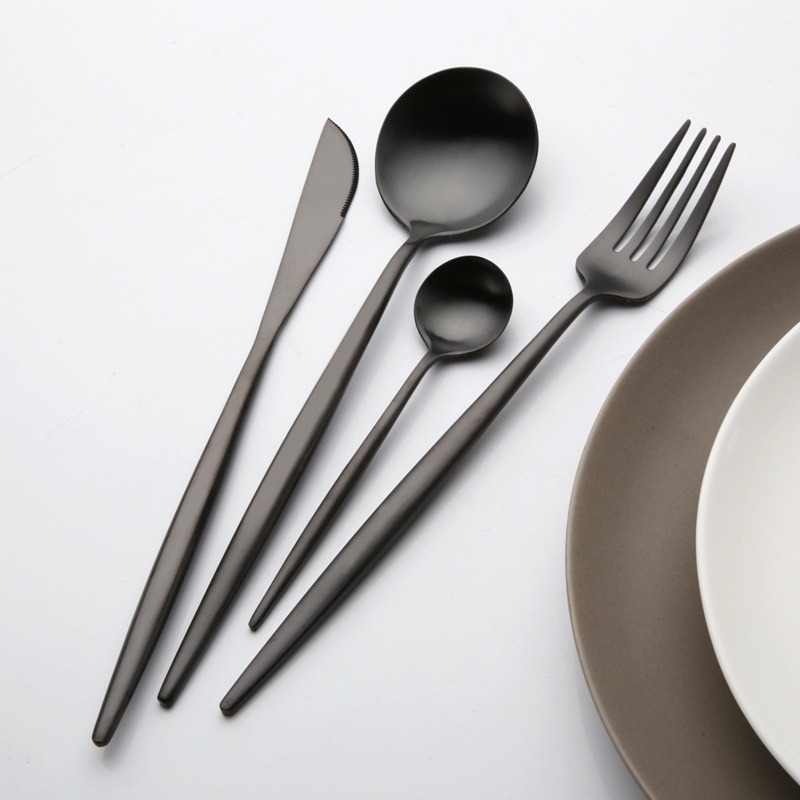 IKEA Fornuft Stainless Steel Cutlery Set - 4-Piece (Teaspoon, Fork, Spoon), Dishwasher Safe, Satin Finish 6 thumbnail image