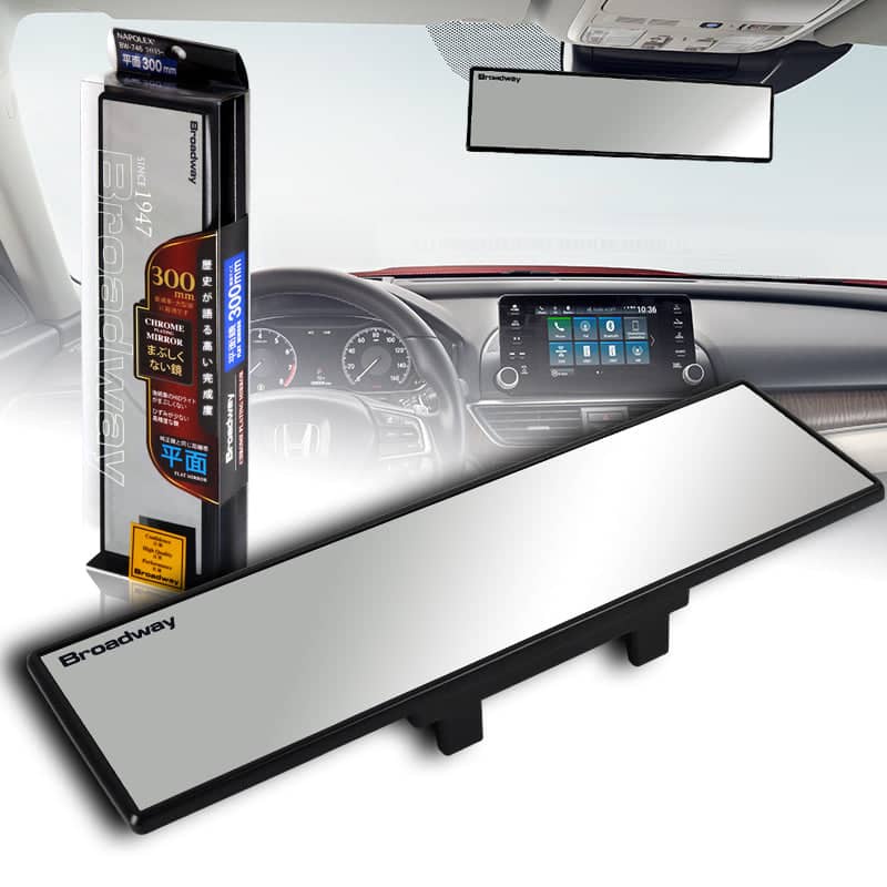 270mm 300mm wide Car Rear View Mirror NAPOLEX BROADWAY FLAT / CONVEX ...