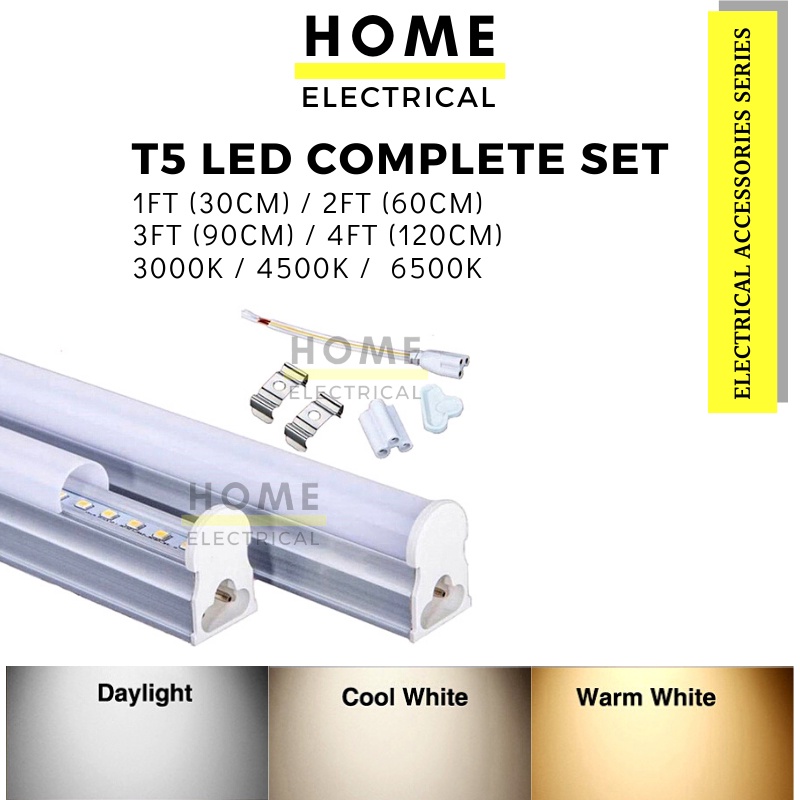 T5 Led Tube Complete Set Celling Light Warm White / Day Light /Cool ...