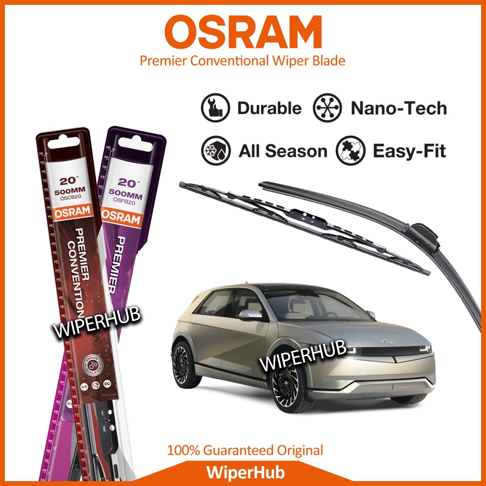 Osram Hyundai Ioniq 5 (2021Present) Premier Conventional Flat Wiper Blade Windshield Viper (1