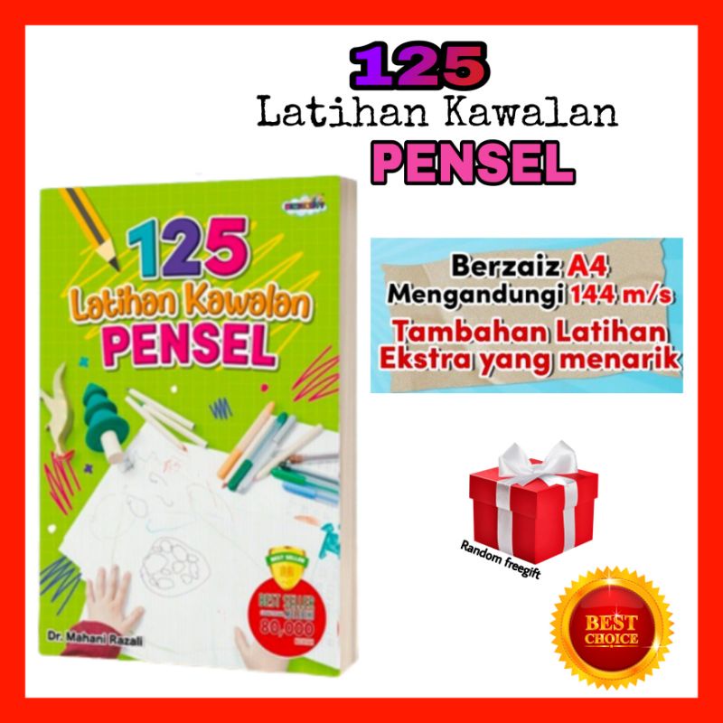 Buku 125 Latihan Kawalan Pensel Latih Tangan Buku Aktiviti Kanak