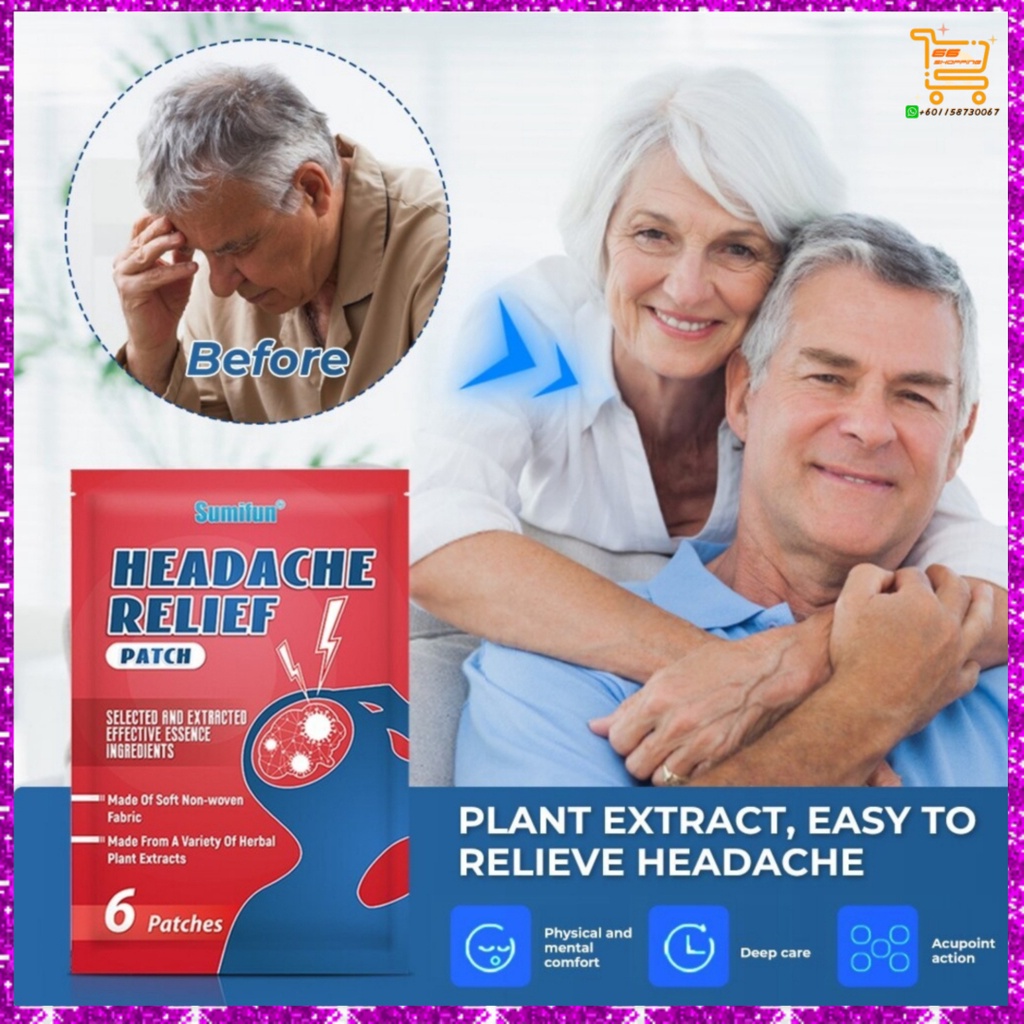 Headache Relief Patch Sumifun Medical Plaster for Migraine and Headache Relief Shopee Malaysia