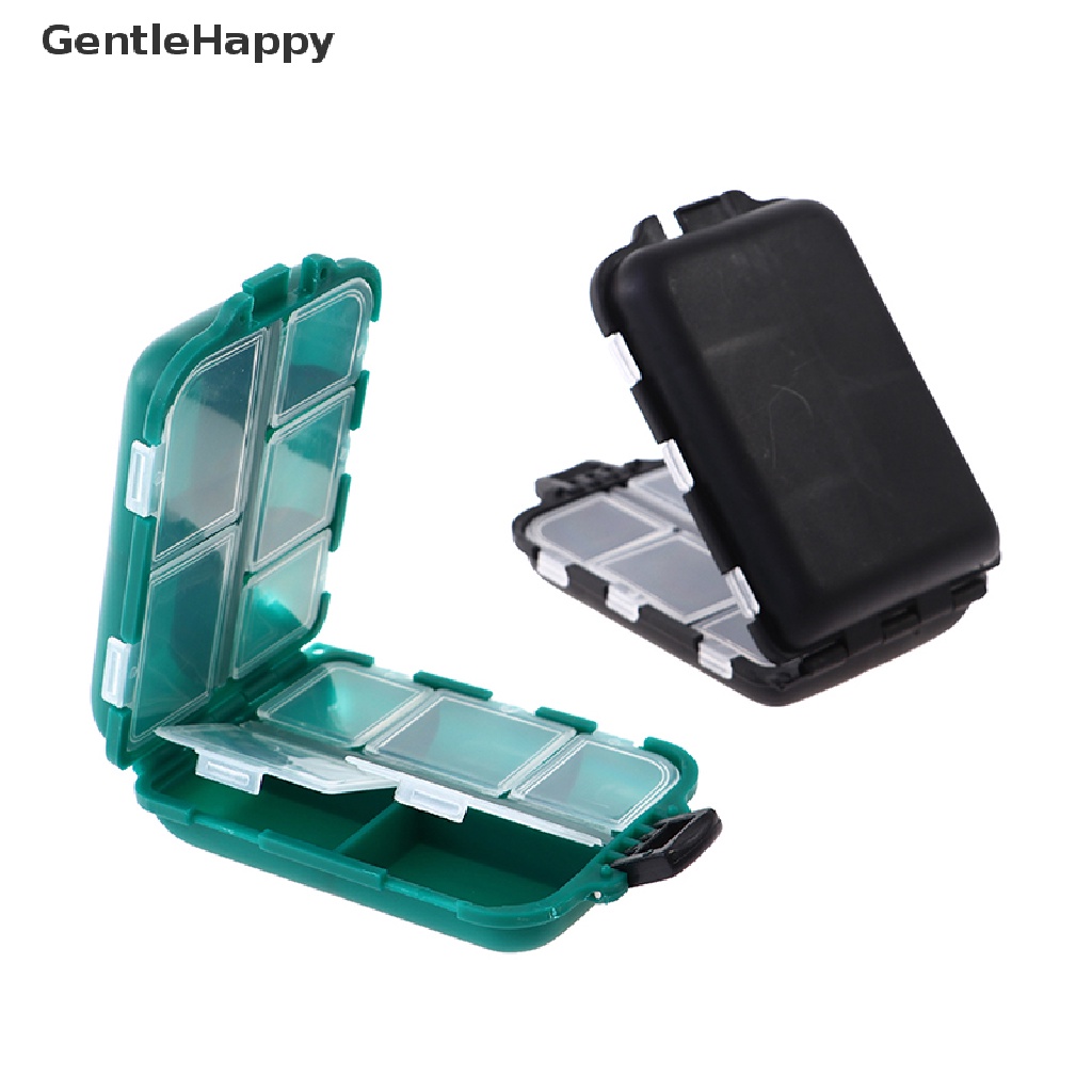 GentleHappy 10 Compartment Mini Storage Case Flying Fishing Tackle Box Fish  Spoon Hook Bait .