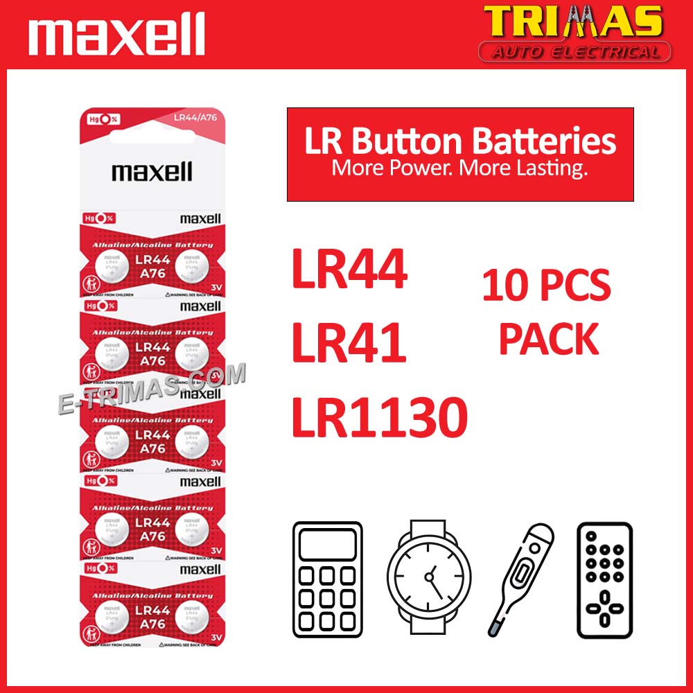 ORIGINAL Maxell LR44 LR41 LR1130 AG13 AG3 AG10 Calculator Remote ...