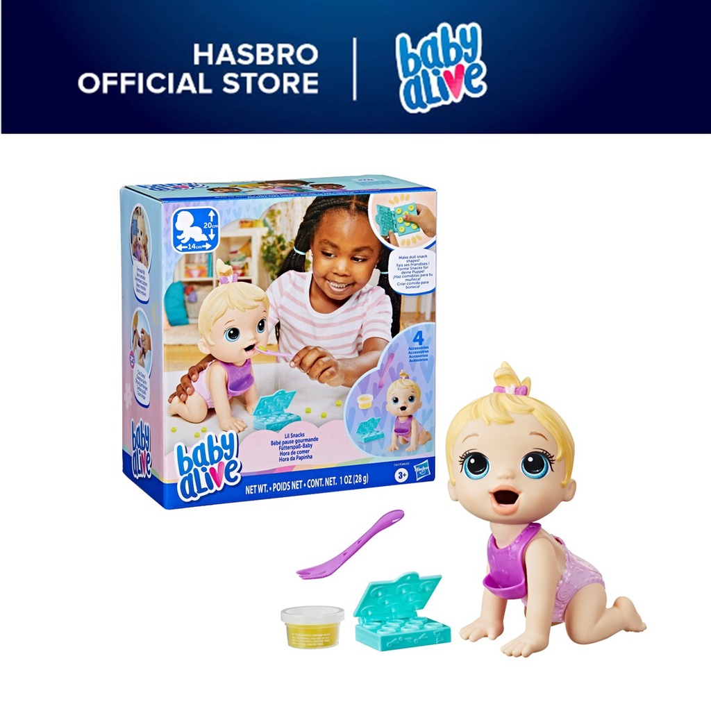 Baby Alive Lil Snacks Doll, Eats and "Poops," 8inch Baby Doll with