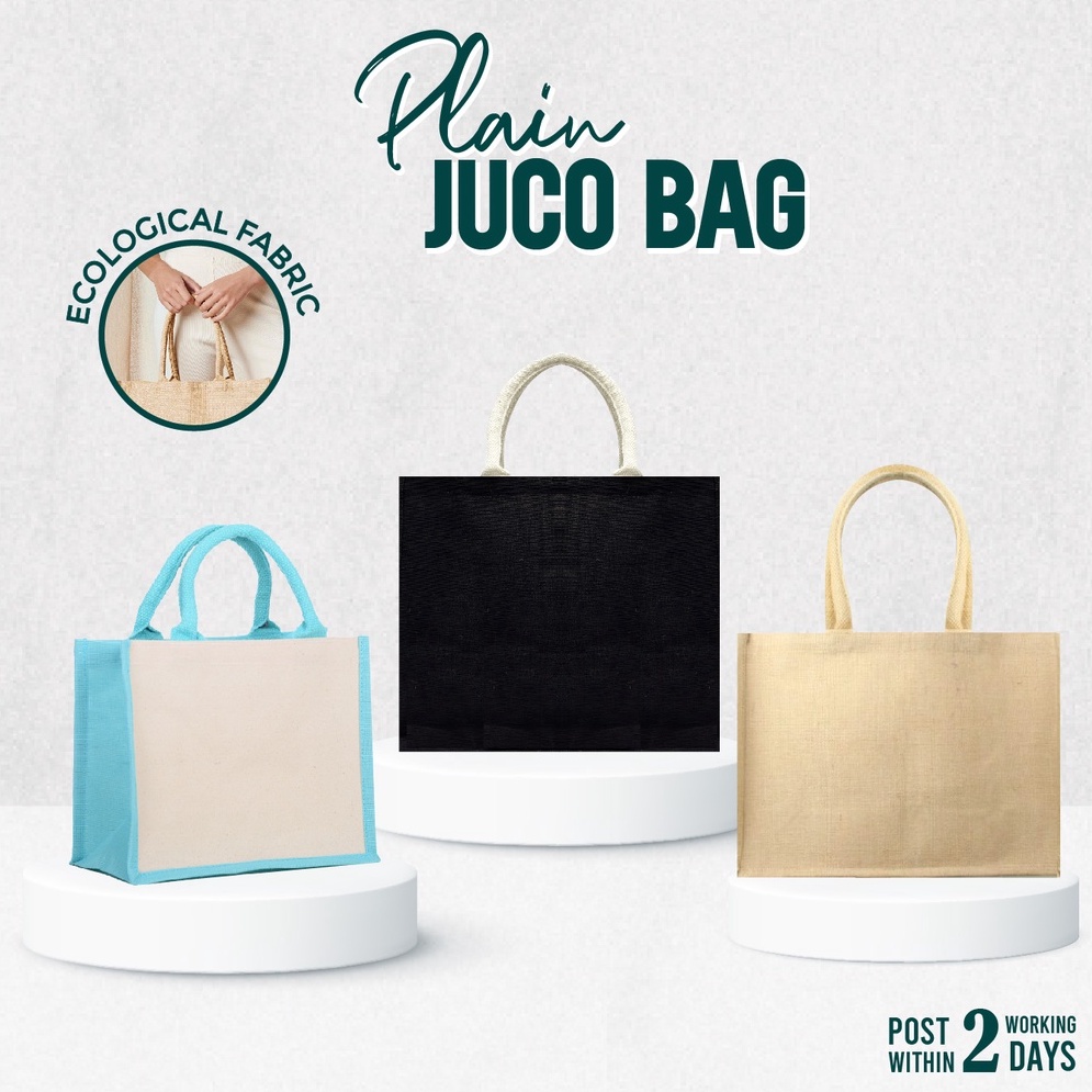 Jute Bag Juco Bag Canvas Bag Plain Bag Pemborong Receycled Bag Bag Wanita Corporate Gift Shopee Malaysia