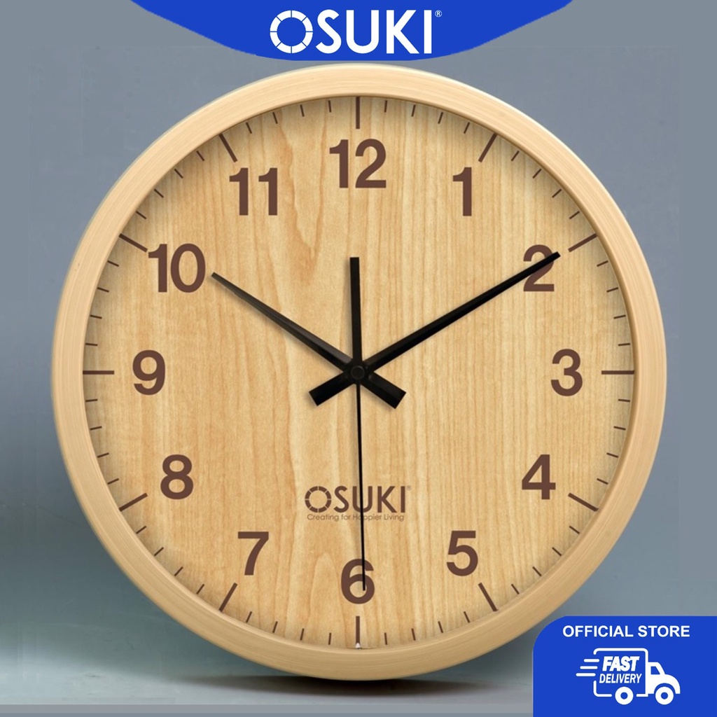 OSUKI Wall Clock Analog Quartz AA17 (30cm) | Jam Dinding | Shopee Malaysia
