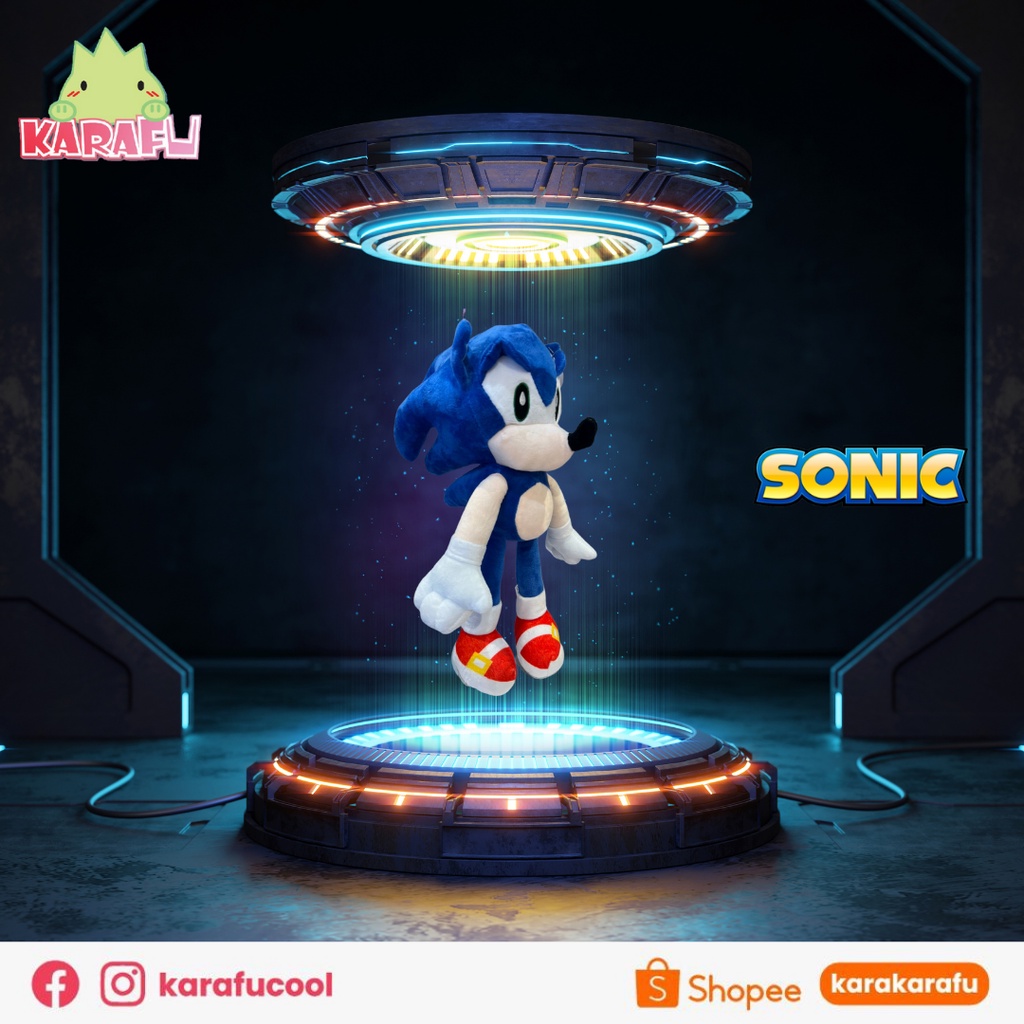 READY STOCK! 8inch 14inch height Super Sonic The Hedgehog Plush ...
