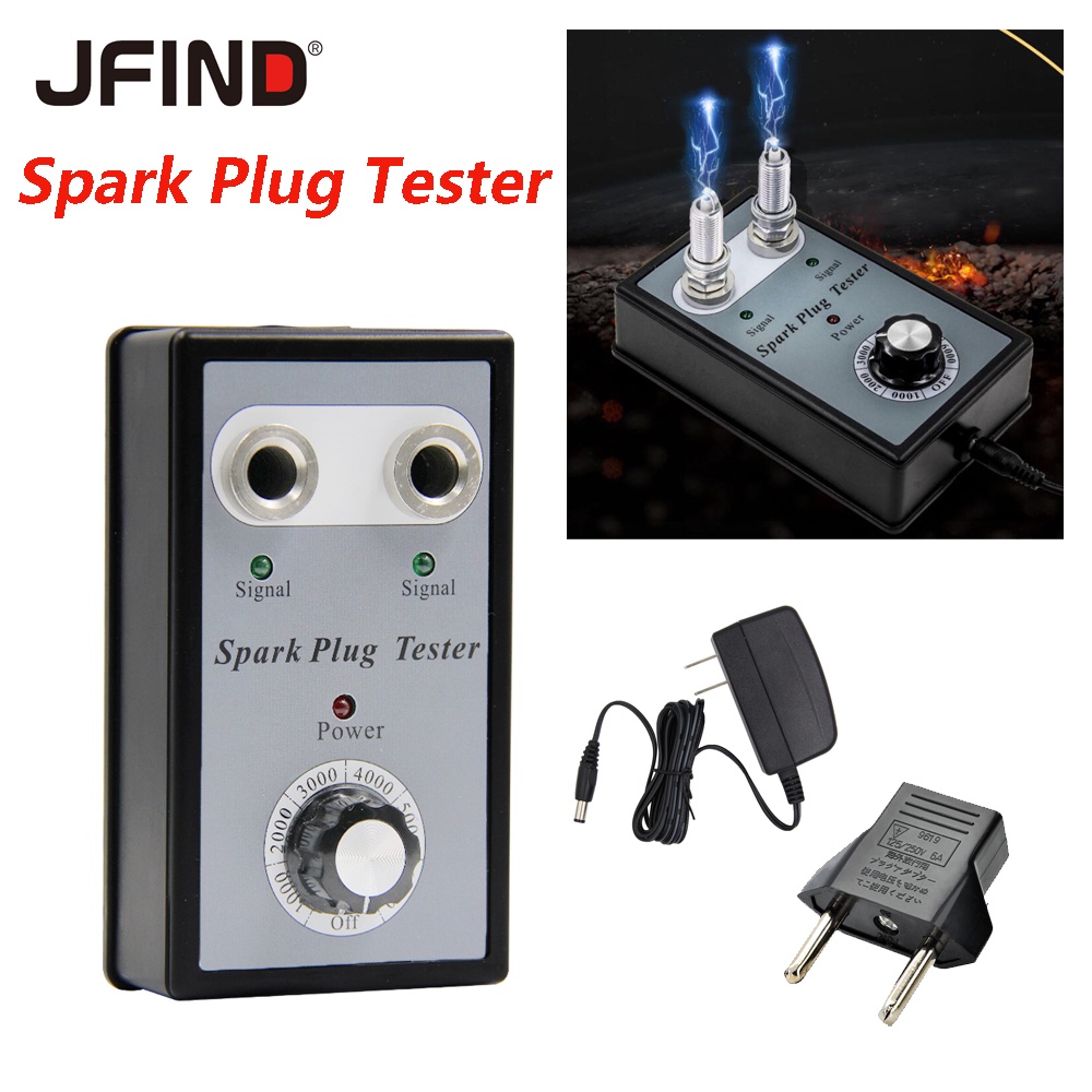 Dual Hole Car Spark Plug Tester Detector 12V Gasoline vehicles car