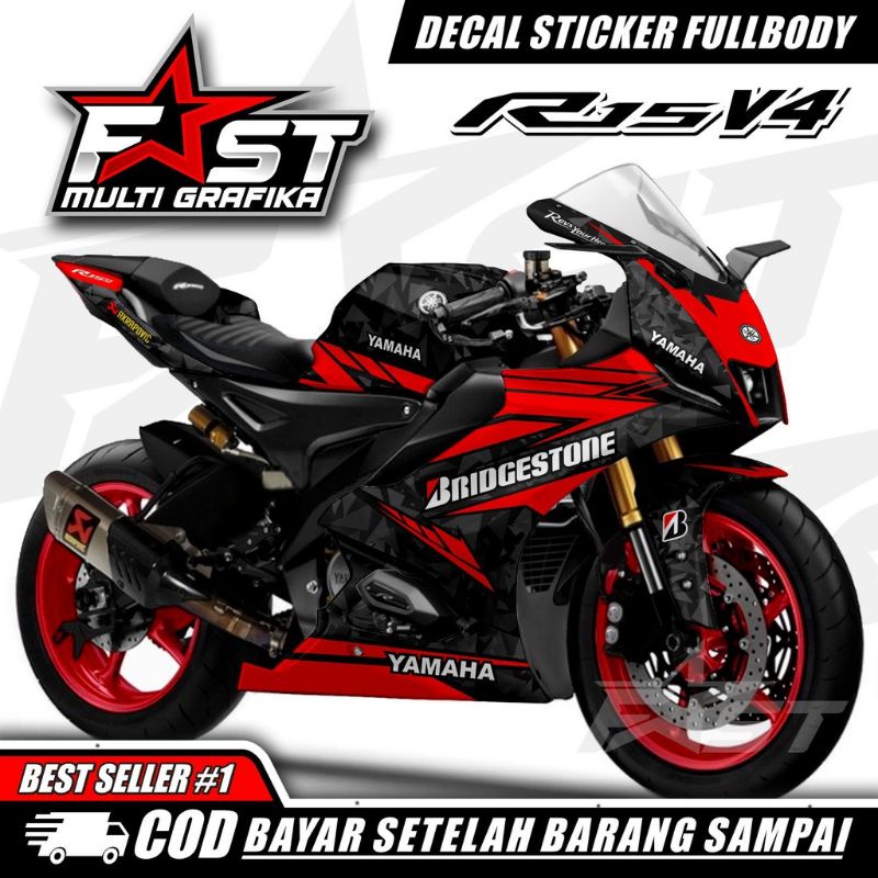 Decal Sticker R15 v4 Full Body Sticker Decal Striping Motorcycle ...