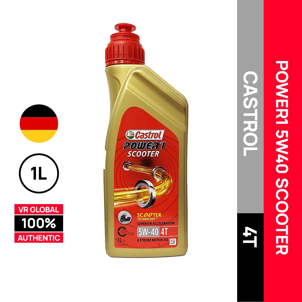 CASTROL POWER1 5W40 SCOOTER FULL SYNTHETIC ENGINE OIL GERMANY 1L