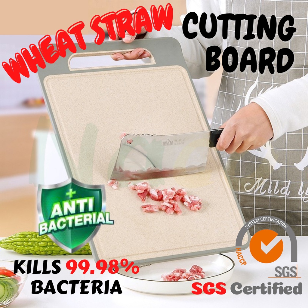 Wheat Straw Cutting Board Vegetable Meat Fruit Kitchen Cutting Board  Silicone With Anti-skid Hangable Chopping