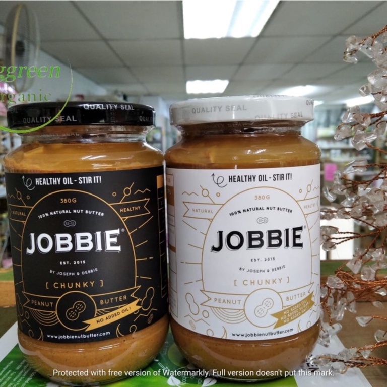 💥💯% ALL-NATURAL💥 JOBBIE Peanut Butter Chunky (PURE/CLASSIC) 380GM ...