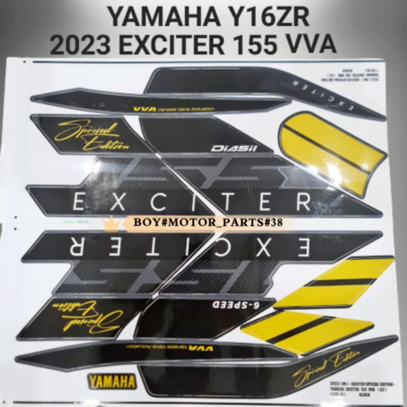 YAMAHA Y16 Y16ZR 2023 EXCITER VVA 155 ( 62 ) BODY STICKER ( READY STOCK ...