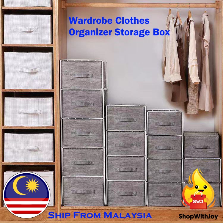 Storage Box Foldable Wardrobe Linen Storage Box Clothes