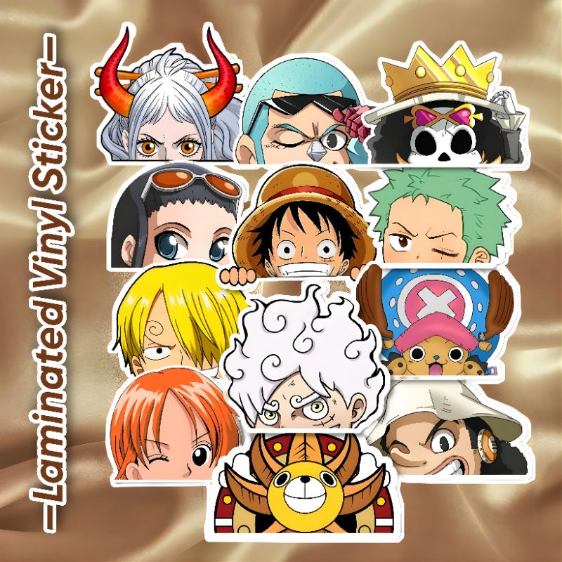 ONE PIECE PEEKER LAMINATED VINYL STICKER (MATTE, GLOSSY, HOLOGRAM ...