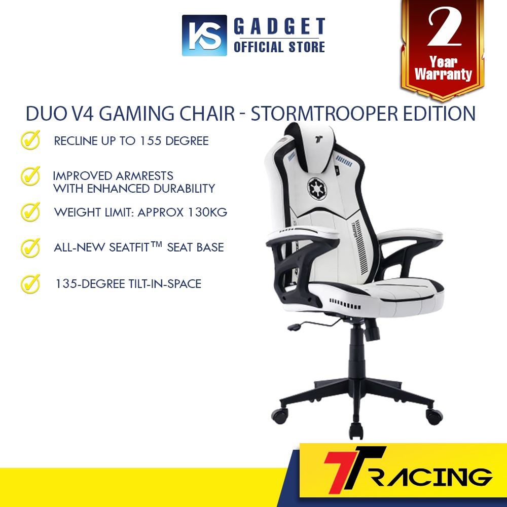 TTRacing Duo V4 Gaming Chair - Stormtrooper Edition | Shopee Malaysia