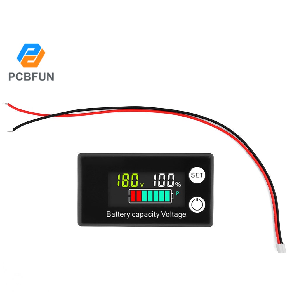 Pcbfun Digital Power Meter DC8100V LCD Voltmeter with Alarm