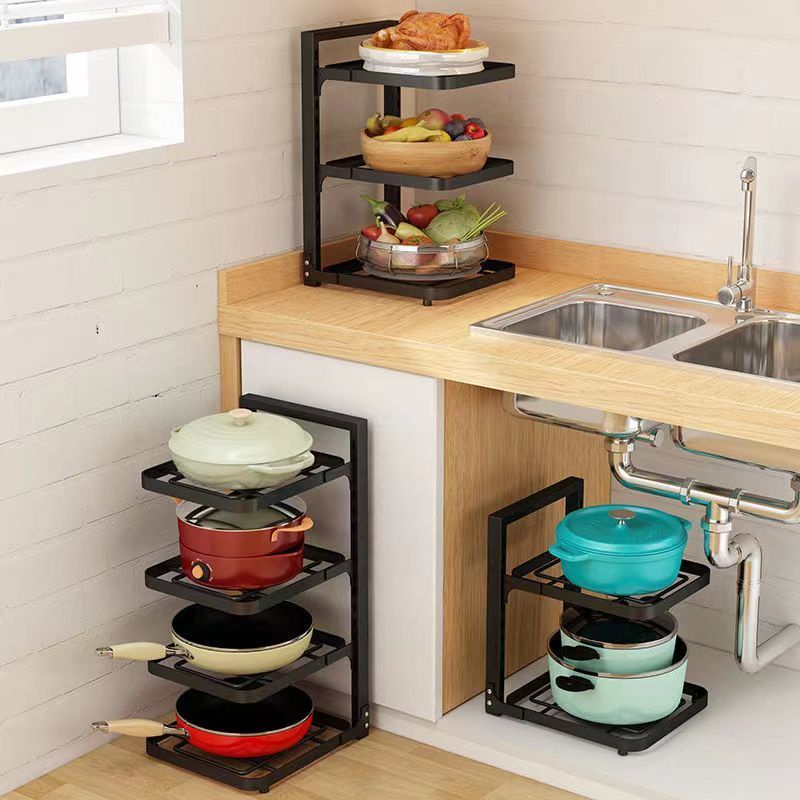 Kitchen Pot Rack Sink Rack Countertop Corner Shelf Corner Pot