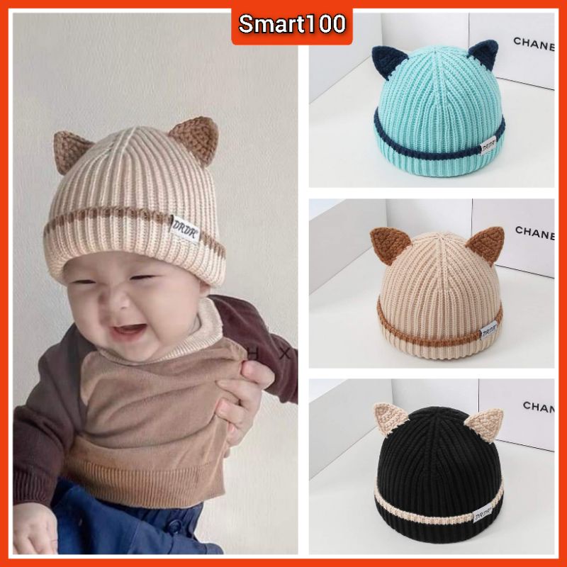 Baby Beanie kid hat winter Snowcap Topi budak cute wool knitted topi ...