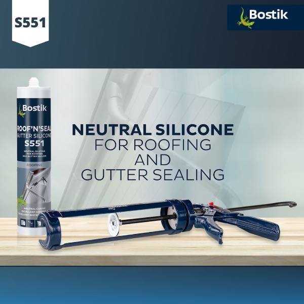 BOSTIK S551 ROOF‘N’SEAL GUTTER SILICONENEUTRAL SILICONE FOR ROOFING AND ...