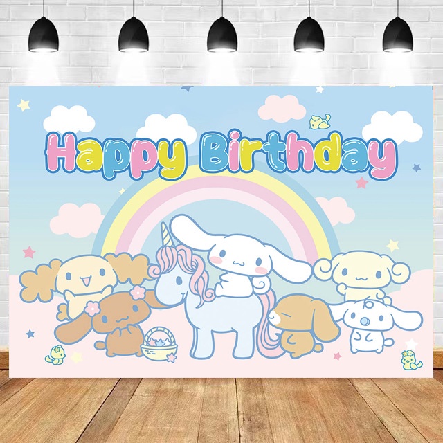 Sanrio Cinnamoroll Balloons banner cake toppers Birthday Party ...