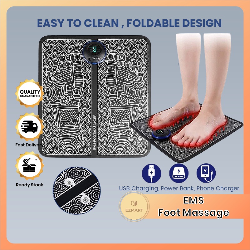 Ready Stock EMS Foot Massager Mat Pad Portable Electric Massage Pad