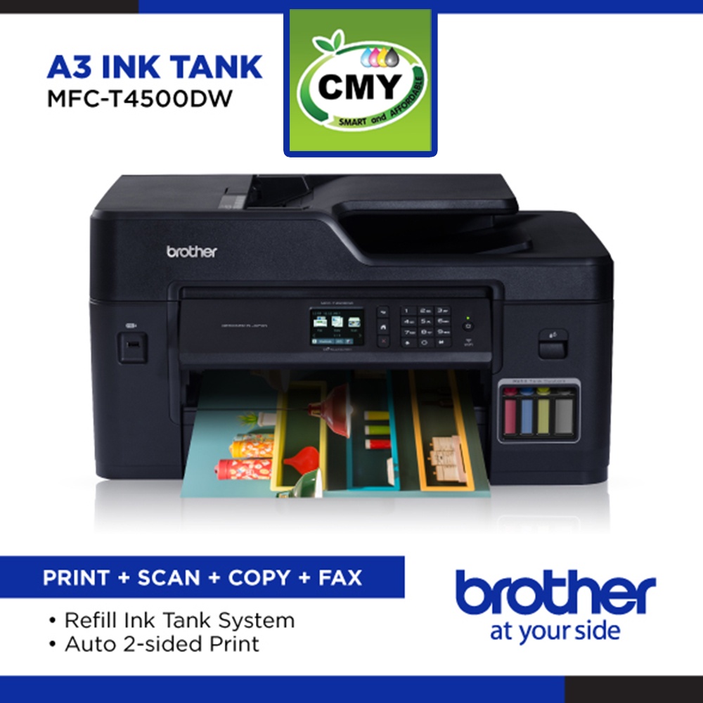 Brother MFC-T4500DW A3 All in One Wireless Colour Ink Tank Printer ...