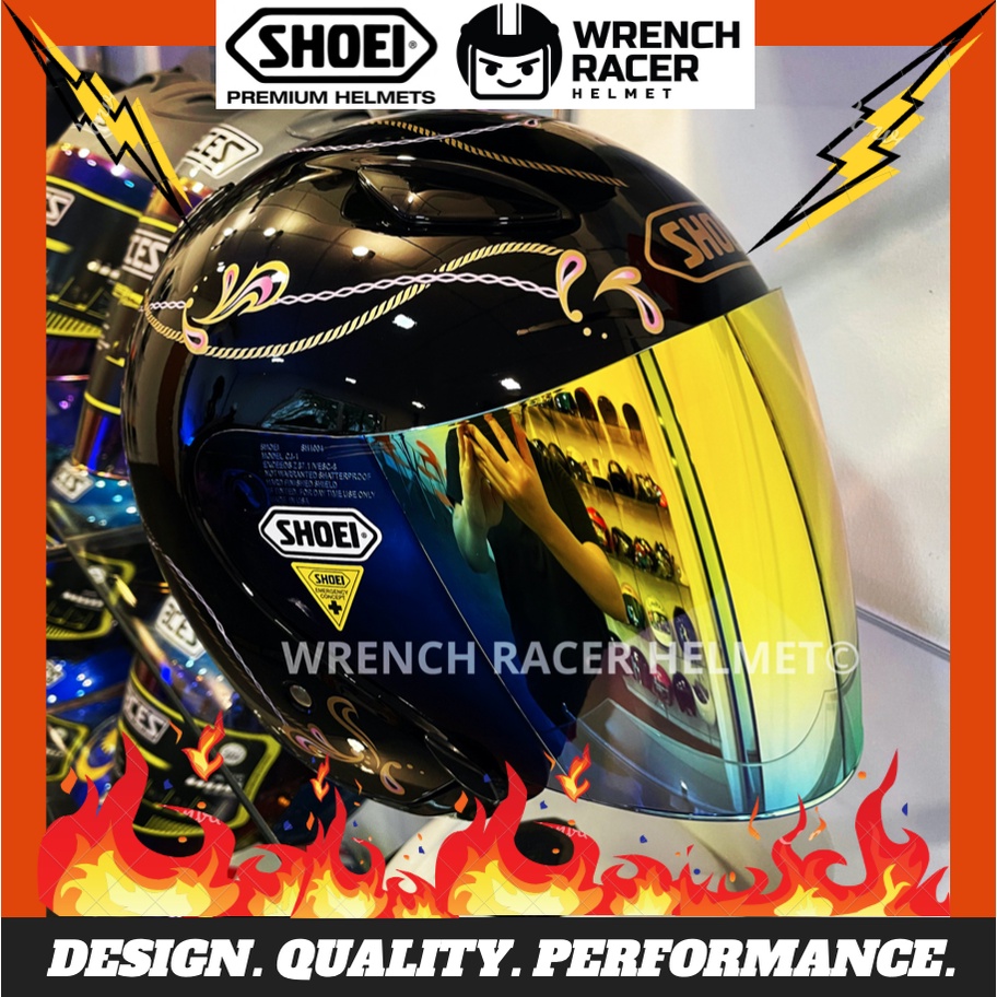 Helmet SHOEI JSTREAM Amo Black / Amo White Helmet / Visor CJ1 (Premium ...