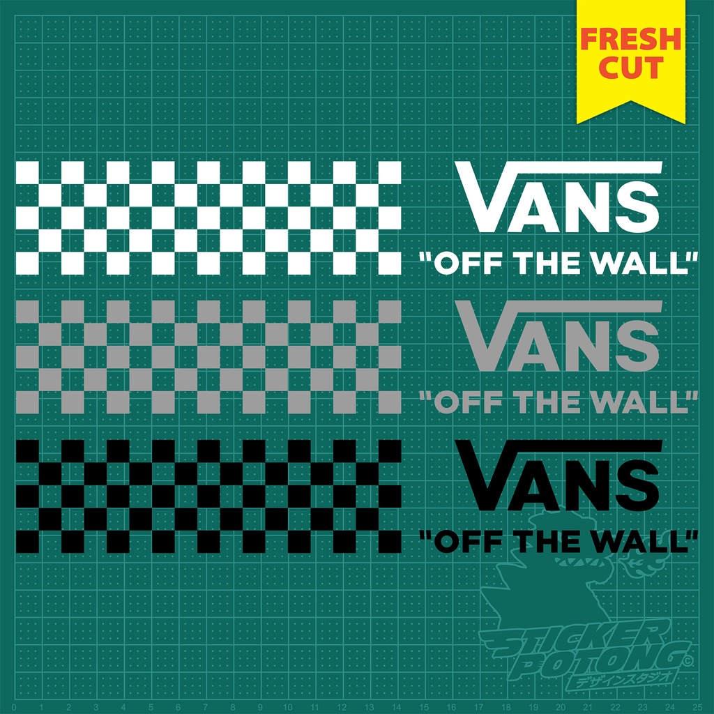 STICKER VANS CHECKERBOARD (STICKER POTONG) | Shopee Malaysia