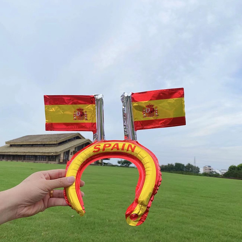 1F 2022 FIFA World Cup Qatar Balloon Flag Headband Cheerleader Flag