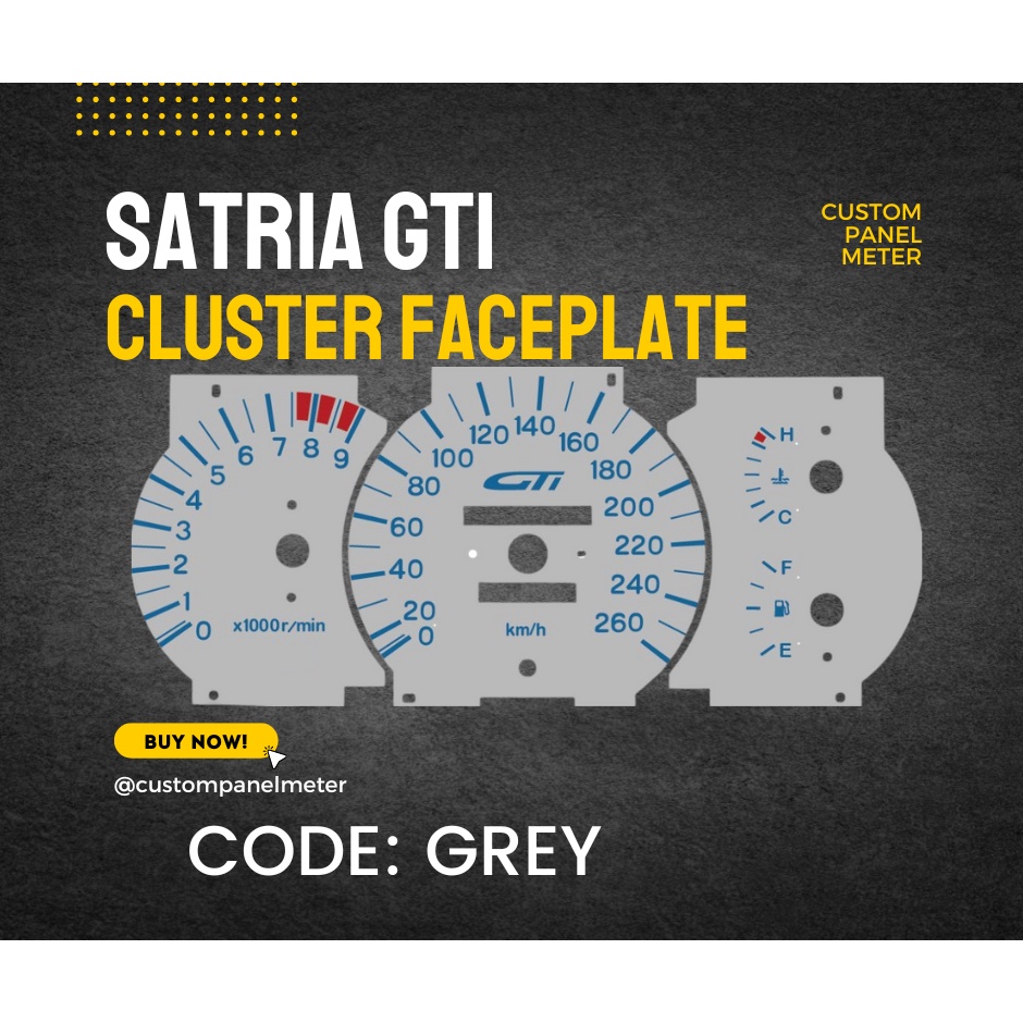 PROTON SATRIA GTI OVERLAY PANEL METER SPEEDOMETER INSTRUMENT CLUSTER ...