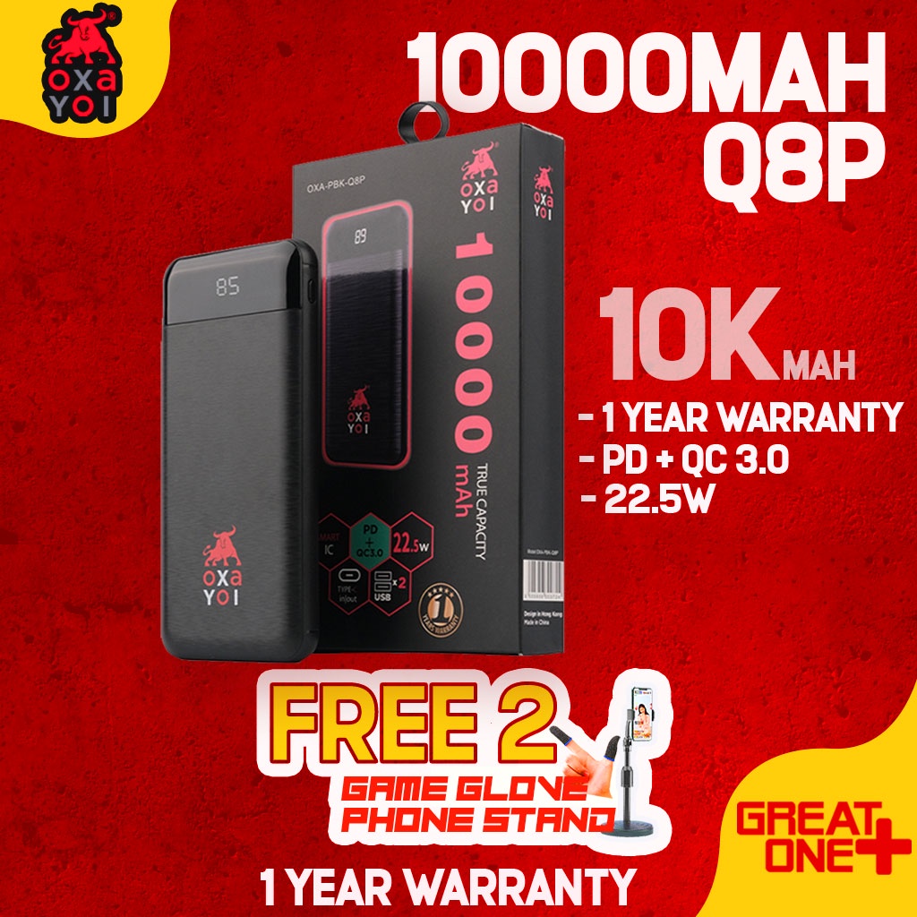 OXAYOI OXA-PBK-Q8P 22.5W Power Bank (10000mAh) NEW 2022 Version ...