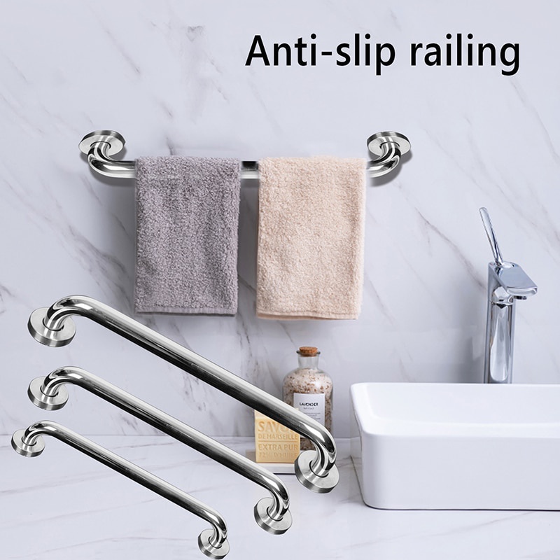 !new! 30/40/50cm Toilet Handrail Grab Bar Handrails Safety Bathroom ...