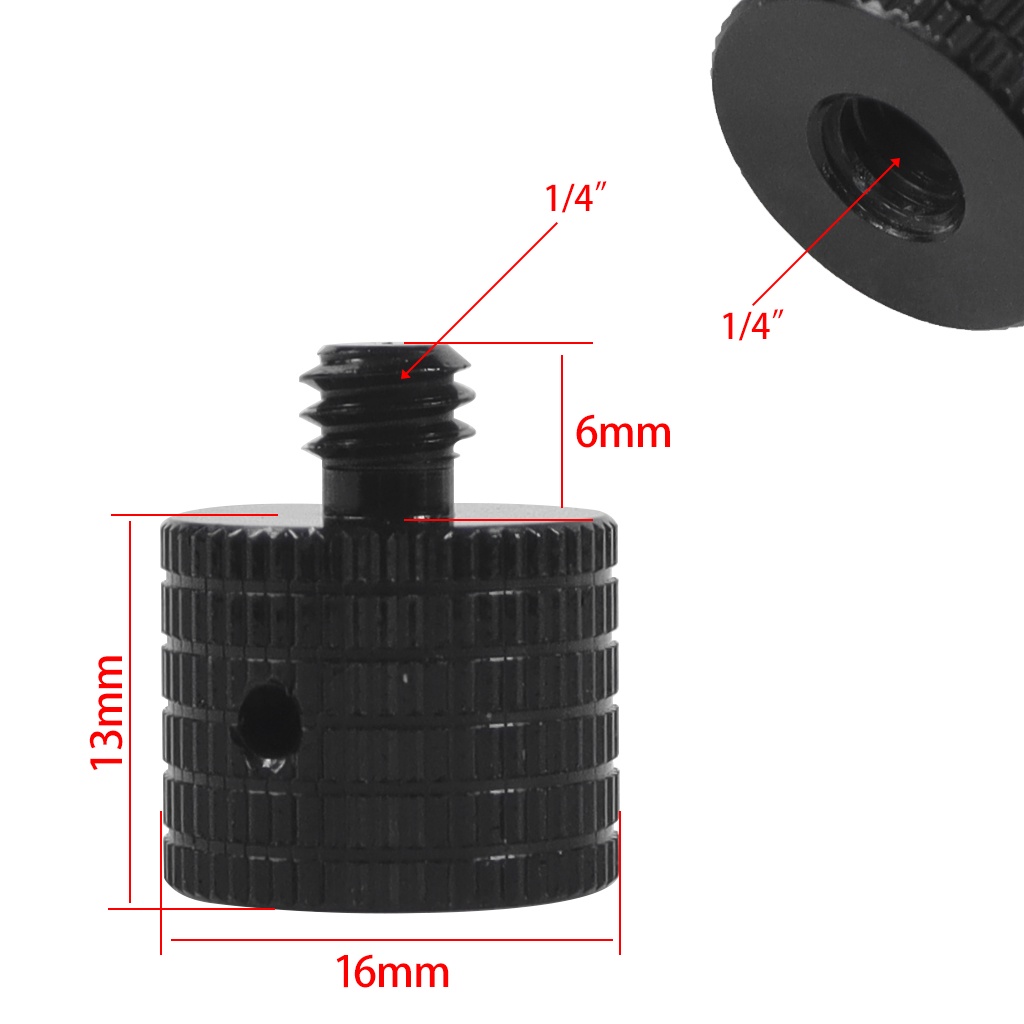 thumbnail image 2 of 1/4 Inch Male To 1/4 Inch Male Tripod Adaptor Screw – Camera, Lighting, Flash Accessory 2 of 6
