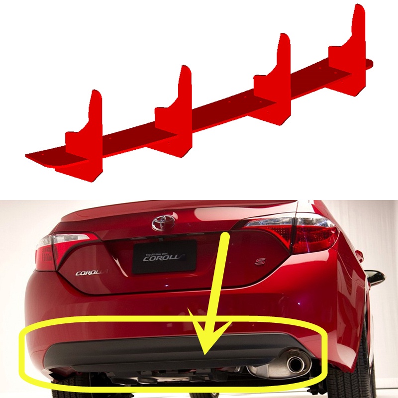 For Toyota Corolla American Version 2014-2019 Year Rear Diffuser Bumper ...