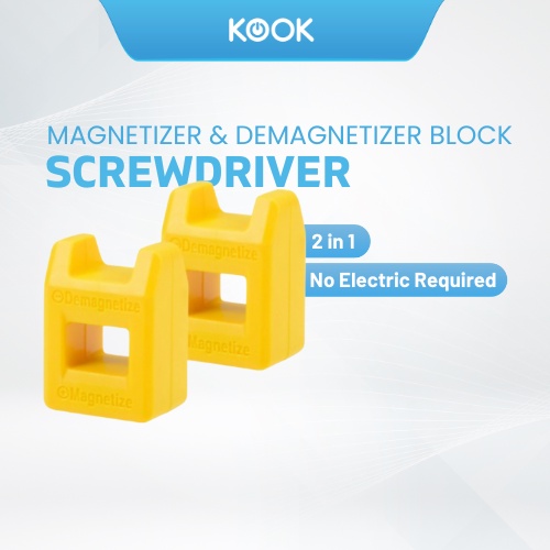 Screwdriver magnetizer and demagnetizer block 螺丝刀加磁器 消磁器(KOOK) | Shopee ...