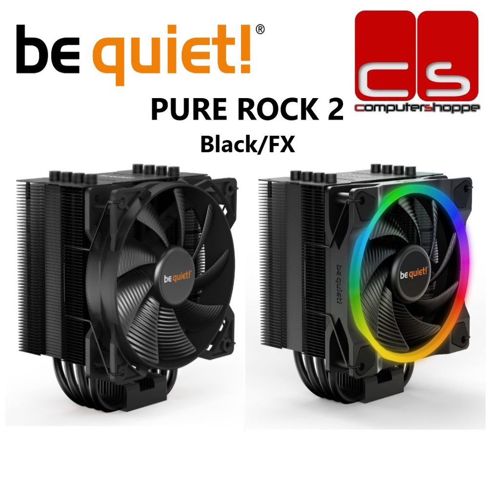 Be Quiet! Pure Rock 2 Black/FX CPU Air Cooler - Black/RGB