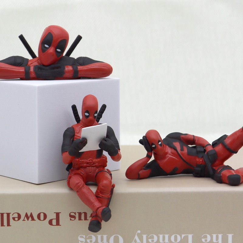 Marvel Anime Figure Deadpool PVC Doll Bust Statue Kawaii Car Interior ...