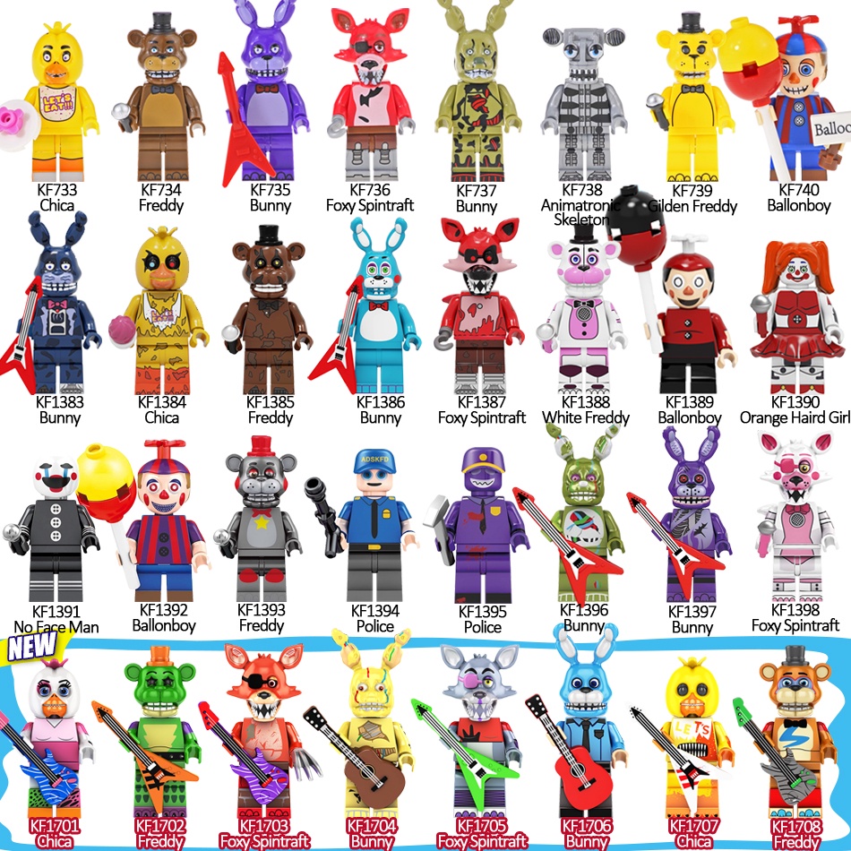 Five Nights at Freddy's Building Blcoks Minifigures Toys Golden Freddy ...