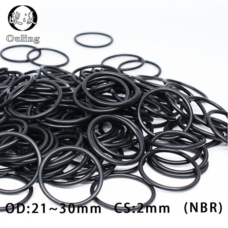Rubber Ring Black NBR Sealing O Ring 2mm Thickness OD21/26*2mm O-Ring ...