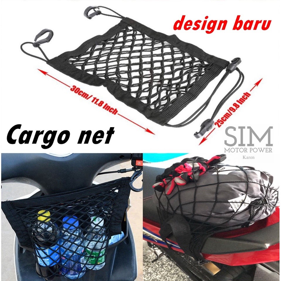 Motorcycle Luggage Net Hook Hold Bag Cargo Bike Scooter Mesh Fuel Tank