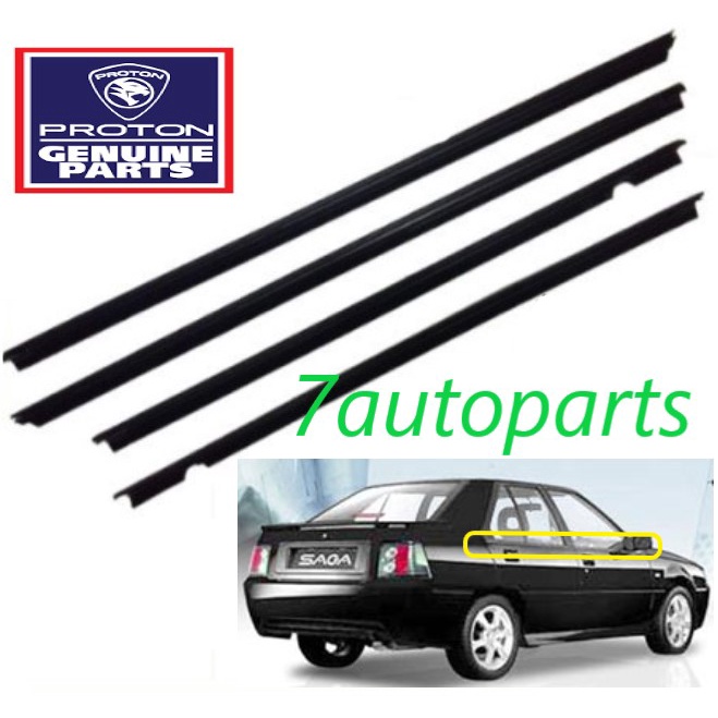 ORIGINAL SPEC PROTON SAGA ISWARA LMST DOOR OUTER MOULDING, DOOR GLASS